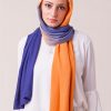 Copper Waves by EMMA. Breathable navy hijab.