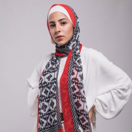 EMMA scarf Aztec red