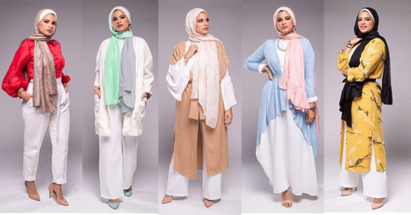 Nada Kembal STyle edit cover with EMMA posing in different EMMA scarfs