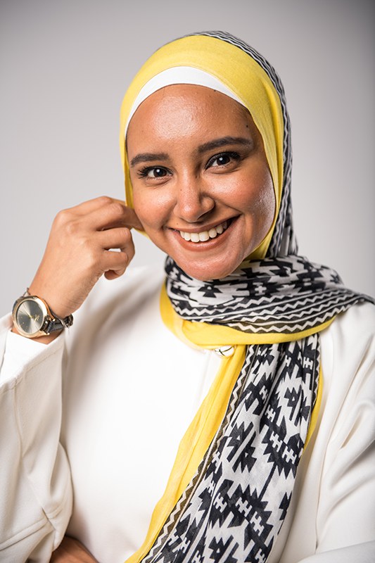 Yellow hijab color for warm skin tones