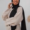 Black chiffon hijab: Effortless Black