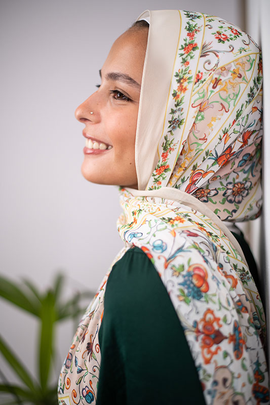 Elena by EMMA. Premium floral chiffon hijab